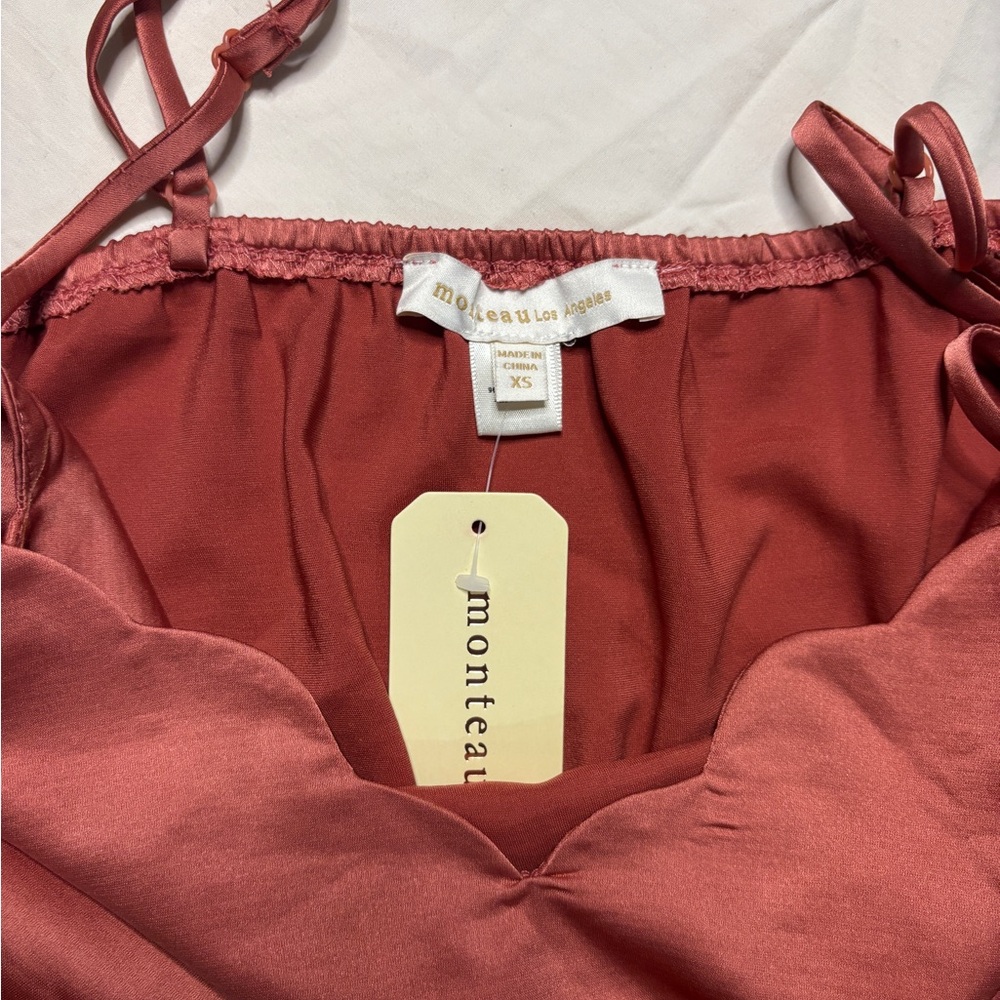 Monteau Women's Satin Chemise - Rose